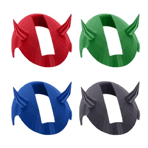 1/4 Stück 3D-gedruckter Wikinger-Huhnhelm mit Hörnern, lustiger Kriegermütze, tolles Hühner-Zubehör und Mini-Sicherheitshelm, ideale Hühnerkleidung für Haustierpartys von Uclac