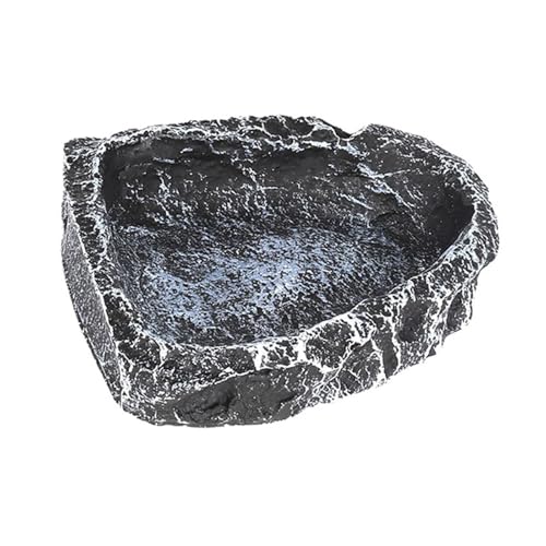 Futternapf aus Steinimitat, für Reptilien, Haustier-Futter- und Wassernäpfe, sicher und langlebig, ideal für Bartagamen und andere kleine Reptilien von Uclac