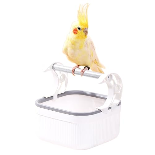 Vogel-Schreibtisch-Trainingsständer, tragbare Vogelsitzstange, Papageien-Spielständer, geeignet für Sittiche, Papageien, Wellensittiche, Finken, Lovebirds und andere kleine und mittelgroße Vögel von Ucuse
