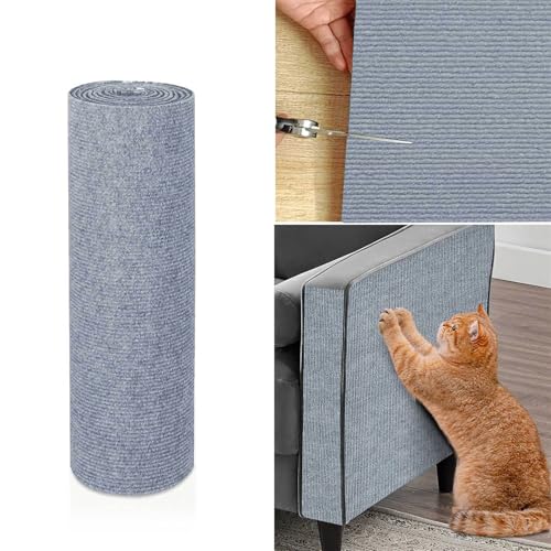 Ueiwffzo Kratzmatte Katze, Kratzteppich Selbstklebend DIY Kratzbrett Katze Katzenkratzmatte Kratzbrett Wand, Katzenkratzbretter Kratzmatte AntiKratz Tape für Katzenständer Sofas (30 * 100cm,Hellgrau) Ueiwffzo Kratzmatte Katze, Kratzteppich Selbstklebend DIY Kratzbrett Katze Katzenkratzmatte Kratzbrett Wand, Katzenkratzbretter Kratzmatte AntiKratz Tape für Katzenständer Sofas (30 * 100cm,Hellgrau) von Ueiwffzo