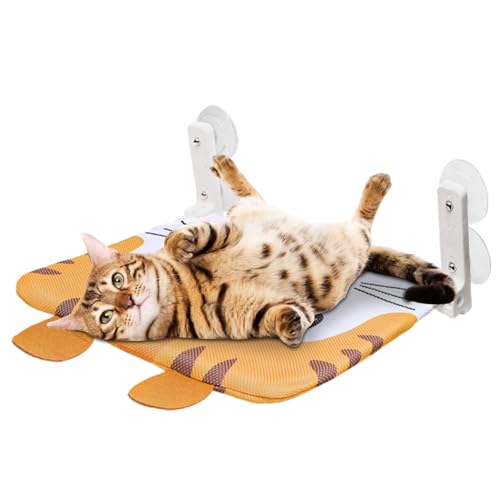 Uhngw Fenster-Katzenbetten für Indoor-Katzen, Cartoon-Katzen-Sitzstange, Hängematte | abnehmbares Design, Sicherheitskatzenregale für Glasfenster, Glastüren und andere saubere Oberflächen Uhngw Fenster-Katzenbetten für Indoor-Katzen, Cartoon-Katzen-Sitzstange, Hängematte | abnehmbares Design, Sicherheitskatzenregale für Glasfenster, Glastüren und andere saubere Oberflächen von Uhngw
