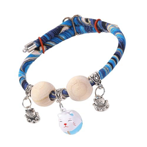 Uhngw Halsbänder Für Katzen, Zedernperlen Katzenhalsband mit Glöckchen, Verstellbares Weiches Halsband Ganztägiger Kleine Mittlere Große Rassen Spaziergänge Training Uhngw Halsbänder Für Katzen, Zedernperlen Katzenhalsband mit Glöckchen, Verstellbares Weiches Halsband Ganztägiger Kleine Mittlere Große Rassen Spaziergänge Training von Uhngw