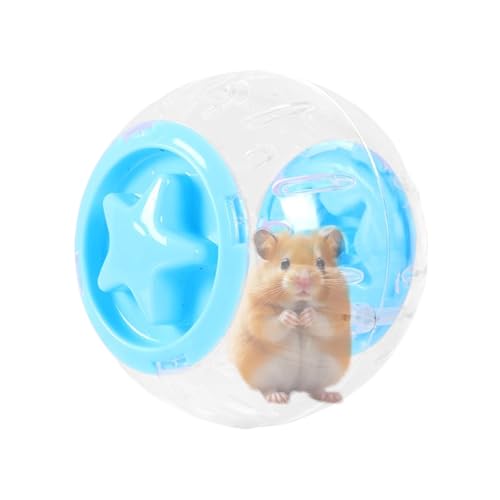 Uhngw Hamster Ball, Clear Hamster Ball,Hamster Running Ball Toy mit Track | Innenlangeweile Haustiere tägliche Unterhaltungsaktivität mit Lüftungsloch für Goldene, Chinchilla von Uhngw