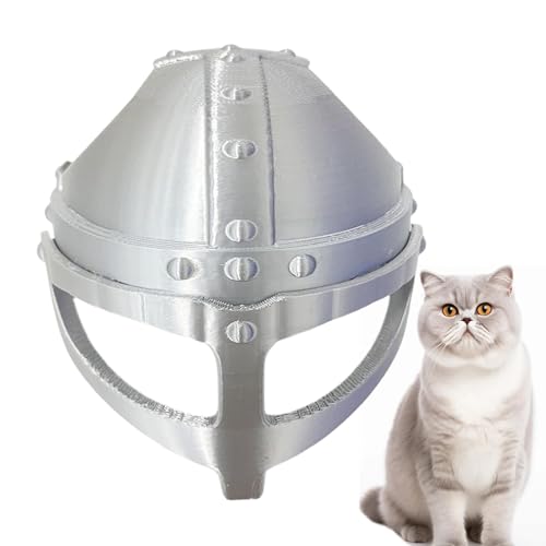 Uhngw Haustierkostümhut, Katzenhelmkostüm | Metall Pirate Design Lustiger Kleidung Hut | Bequeme Cosplay -Kopfbedeckung, Kostüm -Requisite, Haustierzubehör für Kätzchen Welpe von Uhngw