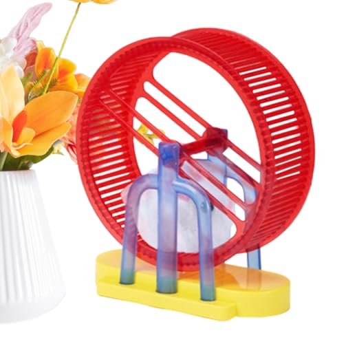 Uhngw Interaktives Haustier - Elektronische Tier Spielzeuge Hamster - Simulation Plüsch Hamster Elektrisch mit Standübungsrad | Für Katze Kinder Spieltisch Zuhause Indoor Aktivitäten von Uhngw