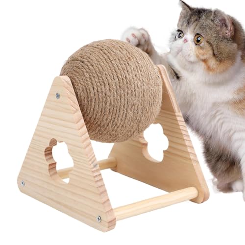 Uhngw Katzenkratzer mit Ball, drehbarer Kratzball – Indoor-Übungsspielzeug, interaktives Zubehör, Langeweile Buster für kleine, mittelgroße Katzen Uhngw Katzenkratzer mit Ball, drehbarer Kratzball – Indoor-Übungsspielzeug, interaktives Zubehör, Langeweile Buster für kleine, mittelgroße Katzen von Uhngw