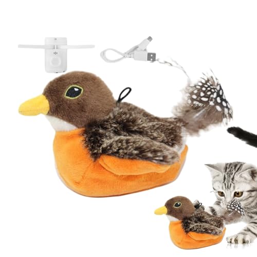Uhngw Katzenspielzeug Flattervogel, Flattervogel-Katzenspielzeug mit Zwitschern, Plüsch-Simulationsvogel, interaktives Katzenspielzeug, Springender, beweglicher Vogel, Katzenspielzeug mit Katzenminze Uhngw Katzenspielzeug Flattervogel, Flattervogel-Katzenspielzeug mit Zwitschern, Plüsch-Simulationsvogel, interaktives Katzenspielzeug, Springender, beweglicher Vogel, Katzenspielzeug mit Katzenminze von Uhngw