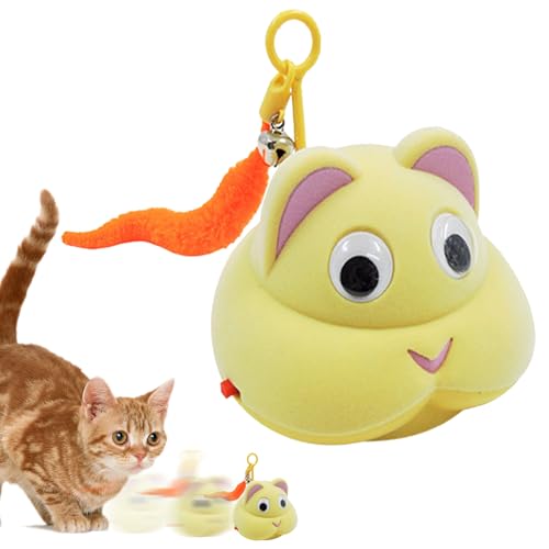 Uhngw Katzenspielzeug für den Innenbereich, Mäuse, elektrisch, bewegliches Katzenanreicherungsspielzeug, wiederaufladbares Haustierzubehör, bewegliches Kätzchen-Zubehör, Welpenspiele für Kauübungen von Uhngw