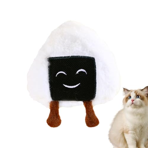 Uhngw Katzenspielzeug mit Katzenminze, Plüsch-Katzenminze-Katzenspielzeug | Interaktives Katzenspielzeug Plüschspielzeug - Eingebaute Glocke, Plüschpuppe, Kauspielzeug für Katzen, Reisbällchen, Käse, Uhngw Katzenspielzeug mit Katzenminze, Plüsch-Katzenminze-Katzenspielzeug | Interaktives Katzenspielzeug Plüschspielzeug - Eingebaute Glocke, Plüschpuppe, Kauspielzeug für Katzen, Reisbällchen, Käse, von Uhngw