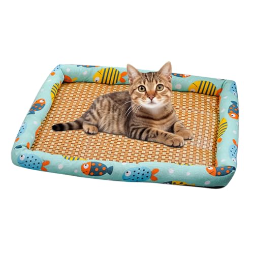 Uhngw Kühlmatte für Haustiere, Kühlkissen für Hunde - Rattan-Haustier-Sommer-Kühlkissen,Sommer-Eispads für Crate Kennel Bed Sofa, Haustierbedarf, Hundebettmatten für Hunde und Katzen Uhngw Kühlmatte für Haustiere, Kühlkissen für Hunde - Rattan-Haustier-Sommer-Kühlkissen,Sommer-Eispads für Crate Kennel Bed Sofa, Haustierbedarf, Hundebettmatten für Hunde und Katzen von Uhngw