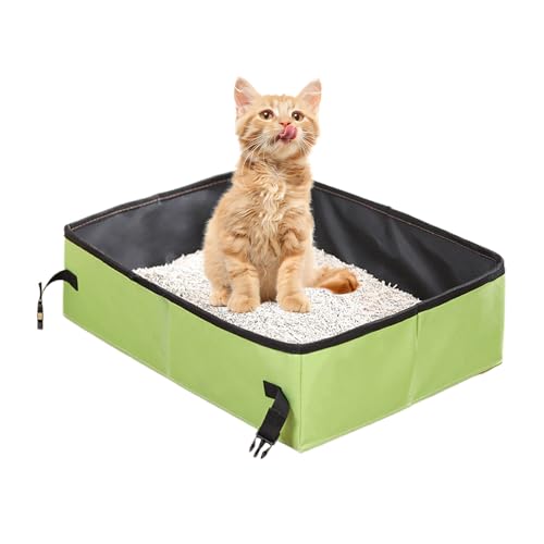 Uhngw Reise Katzenklo - Wasserdichtes Tragbares Katzenklo,Leckdichtes Kompaktes Katzenklo Für Reisen Mit Katzen Auto Camping von Uhngw
