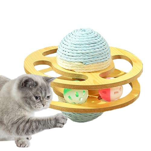 Uhngw Sisal Cat Kratzkugel, Sisal Cat Croboker Ball - Planet Kitten Interactive Toy - Haustierkugel für Kätzchen, hält Haustier unterhalten und Uhngw Sisal Cat Kratzkugel, Sisal Cat Croboker Ball - Planet Kitten Interactive Toy - Haustierkugel für Kätzchen, hält Haustier unterhalten und von Uhngw