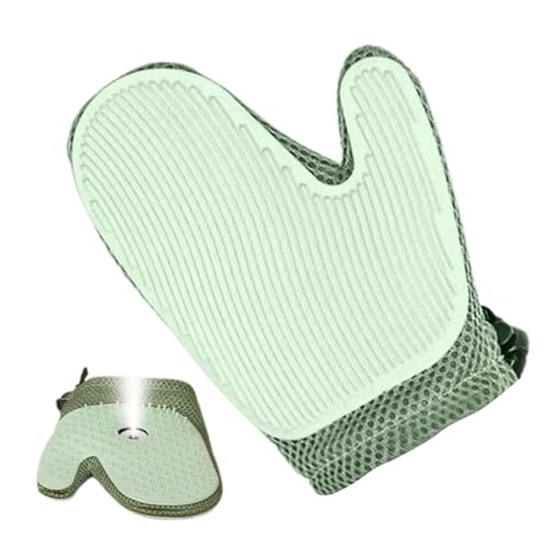 Uhngw Tierhaarentferner-Handschuh, Sprüh-Massage-Bürsten-Handschuhe, wiederverwendbar, Reinigungswerkzeug für Katzen, Hunde, für Couch, Bad, Kleidung, Pflege von Uhngw