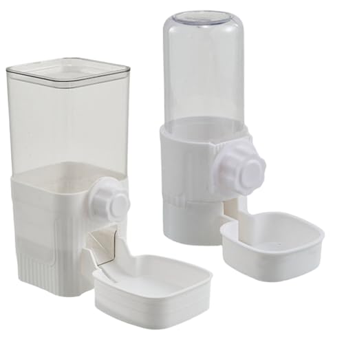 Uhngw Vogel-Wasser-Futterspender für Käfig – -Futterspender für Vogelfutter – transparenter Sittichbrunnen Haustierbedarf für Draußen, Innenbereich, Haus, Huhn, Wohnung, Balkon, Zuhause von Uhngw