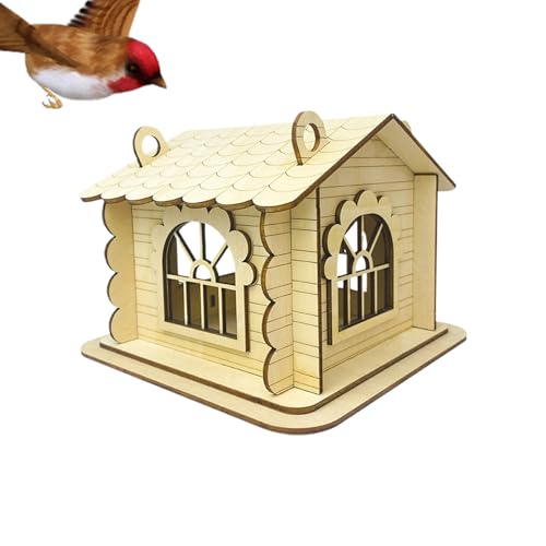 Uhngw Vogelnestkasten Für Draußen | Sicherheits-Vogelhäuser Aus Holz - Natürliche Rustikale Vogelhäuser Für Garten Balkon Terrasse Und Park von Uhngw