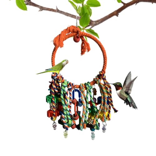 Uhngw Vogelschaukel für Käfig, bunte Ringschaukel, Vogelspielzeug – Haustierbedarf, Kauspiele für Übungen, , Finken, Lovebirds Kanarienvögel, Spielen, Klettern, Langeweile, drinnen und Uhngw Vogelschaukel für Käfig, bunte Ringschaukel, Vogelspielzeug – Haustierbedarf, Kauspiele für Übungen, , Finken, Lovebirds Kanarienvögel, Spielen, Klettern, Langeweile, drinnen und von Uhngw
