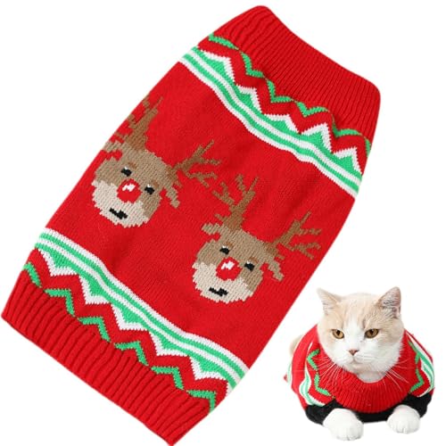 Uhngw Weihnachts-Hundekleidung, Weihnachts-Hundepullover - Warme Hundeshirts, weicher Hundepullover | Gestrickter, atmungsaktiver Hundestoff, Haustierzubehör für Kätzchen und Katzen Uhngw Weihnachts-Hundekleidung, Weihnachts-Hundepullover - Warme Hundeshirts, weicher Hundepullover | Gestrickter, atmungsaktiver Hundestoff, Haustierzubehör für Kätzchen und Katzen von Uhngw