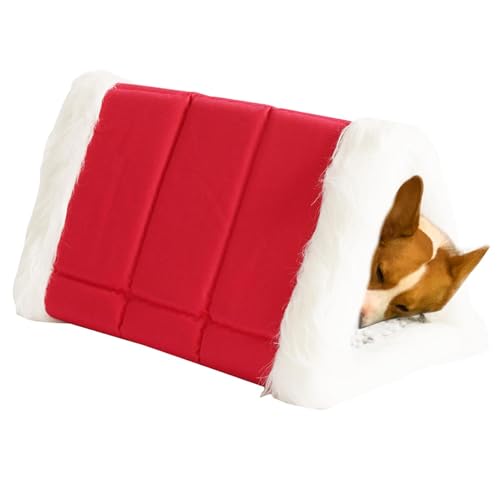 Uhngw Winter-Katzenhaus, Winter-Hundebett | Warme zusammenklappbare Kätzchenbetthöhle,Halbgeschlossenes Welpenbett aus Plüsch für Kätzchen, faltbar, für Privatsphäre und Sicherheit Uhngw Winter-Katzenhaus, Winter-Hundebett | Warme zusammenklappbare Kätzchenbetthöhle,Halbgeschlossenes Welpenbett aus Plüsch für Kätzchen, faltbar, für Privatsphäre und Sicherheit von Uhngw
