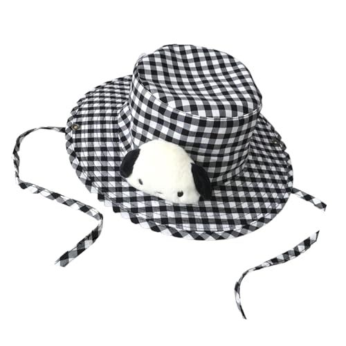 Fischerhut mit Cartoon-Hunde/Panda, für Outdoor-Aktivitäten, Frühling, Herbst, Plüschpuppen, kariert, Fischerhut für den täglichen Gebrauch Fischerhut mit Cartoon-Hunde/Panda, für Outdoor-Aktivitäten, Frühling, Herbst, Plüschpuppen, kariert, Fischerhut für den täglichen Gebrauch von Uitndvyte