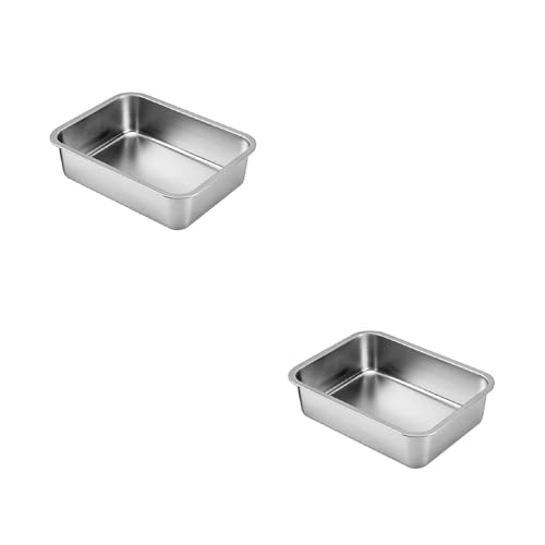 Katzentoilette aus Edelstahl für Katze, Geruchskontrolle, glatt, Edelstahl, extra groß, für Katzen Katzentoilette aus Edelstahl für Katze, Geruchskontrolle, glatt, Edelstahl, extra groß, für Katzen von Uitndvyte