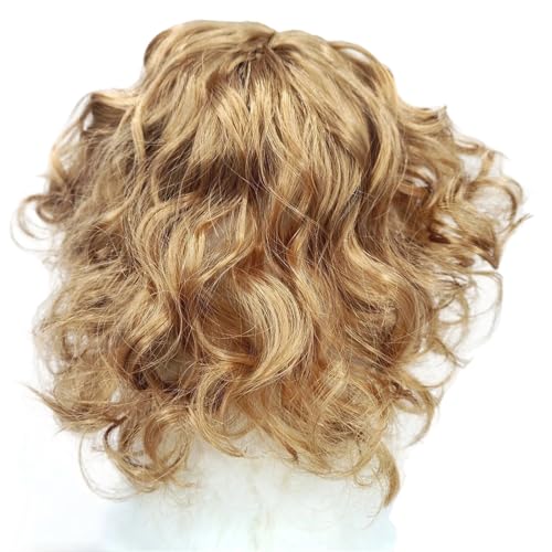 Uitndvyte Realistischer Begleiter Haarteil Outfit Judge Design Locken Kunstfaserstoff Haustier Kostüm Perücken von Uitndvyte