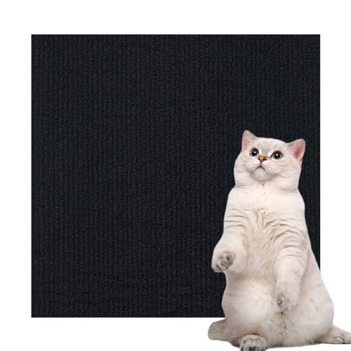 Uixxducc DIY Selbstklebend Kratzmatte Katze Kratzpads für Katzen Kratzmatte Katze Sofa Katzen Wand,Kratzteppich Kratzschutz Sofa (Schwarz,30 * 100cm) von Uixxducc