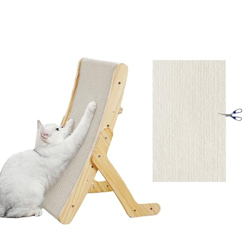 Uixxducc Kratzmatte Selbstkleben Katzenkratzmatten, Abriebfest Multifunktional Kratzpads für Katzen, Kratzmatte Katze Sofa, kratzmatte Katze Wand, DIY Climbing Cat Scratcher (30x100cm,Beige) von Uixxducc
