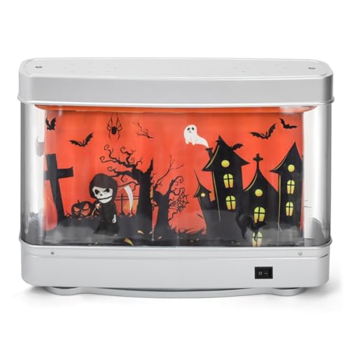 Ujjdwiurgh Aquariumlicht, Aquarium-, Nachtlicht, Virtuelle Halloween-Dynamische LED-Tischlampe f¨¹r Raumdekoration zu Hause, im B¨¹ro, EU-Stecker von Ujjdwiurgh