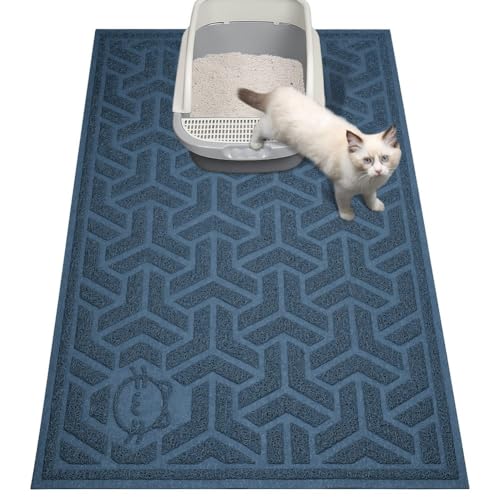 Ujjdwiurgh Matte für Katzen, weiche Fangmatte an den Pfoten des Kätzchens, große Matte für Kisten, 89 x 61 cm, Streukontrolle für Katzen B Ujjdwiurgh Matte für Katzen, weiche Fangmatte an den Pfoten des Kätzchens, große Matte für Kisten, 89 x 61 cm, Streukontrolle für Katzen B von Ujjdwiurgh