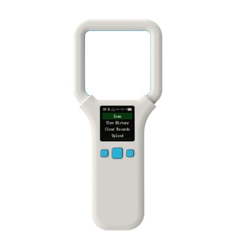 Ujjdwiurgh RFID-Lesegerät für Tiere, 134,2 KHz/125 kHz, Haustier-ID-Scanner, Tiermarkenleser, Bluetooth-Handheld-Miniscanner für Hunde, Katzen, Pferde, A von Ujjdwiurgh