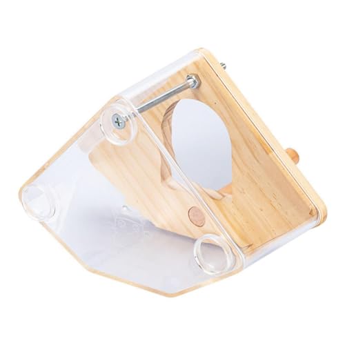 Ujjdwiurgh Zuchtkäfig für den Innenbereich, transparenter Vogelschutz aus Holz + Kleiderbügel, einfache Installation, Vogelbox zum Aufhängen für Käfig D von Ujjdwiurgh