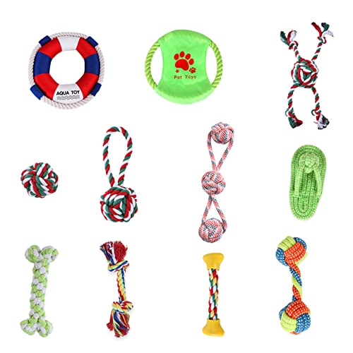 Ukbzxcmws Hundespielzeug zum Kauen, helle Farbe, fast unzerstörbar, 11 Stück, Kauspielzeug für kleine Hunde, Zahnreinigung, Seil-Spielzeug, Zähneknirschen für kleine Hunde, Kauspielzeug, langlebig für Ukbzxcmws Hundespielzeug zum Kauen, helle Farbe, fast unzerstörbar, 11 Stück, Kauspielzeug für kleine Hunde, Zahnreinigung, Seil-Spielzeug, Zähneknirschen für kleine Hunde, Kauspielzeug, langlebig für von Ukbzxcmws