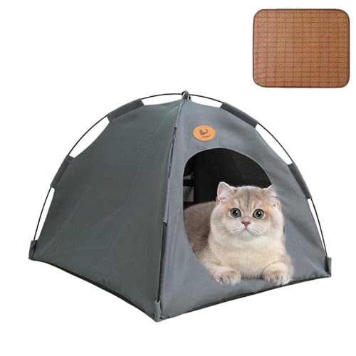 Katzen Kühlzelt,kühlzelt Katze,Katzenzelte Für Draußen, Atmungsaktiv,Waschbar,Tragbares Haustierzelt & Ideal Als Rückzugsort Bei,Draußen,Katze Und Hund Zelt,und Andere Kleintiere-A||XL von Ukisisi