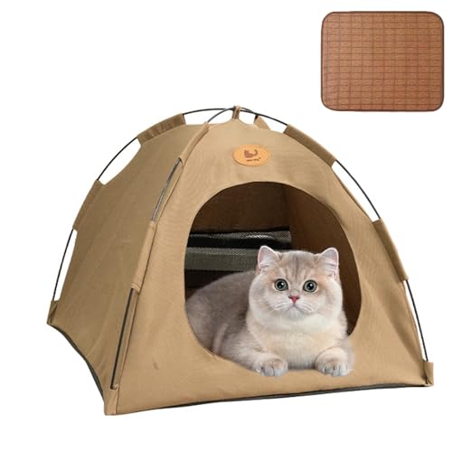 Katzen Kühlzelt,kühlzelt Katze,Katzenzelte Für Draußen, Atmungsaktiv,Waschbar,Tragbares Haustierzelt & Ideal Als Rückzugsort Bei,Draußen,Katze Und Hund Zelt,und Andere Kleintiere-B||L von Ukisisi