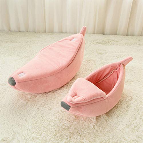 Bananen-Haustier Cat Bed Warmer Soft Cat House Sofa Sleeping Playing Resting Bed von Ulalaza