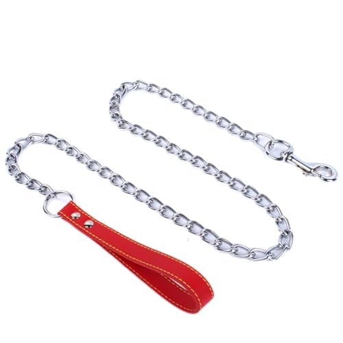 Bisssichere Hundeleine aus Metall, bequem und weich mit gepolstertem Griff, für mittelgroße und große Hunde, Hundeleine aus Edelstahl Bisssichere Hundeleine aus Metall, bequem und weich mit gepolstertem Griff, für mittelgroße und große Hunde, Hundeleine aus Edelstahl von Ulalaza