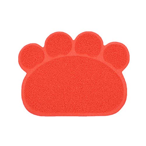 Katzenstreu Matte Haustier Teppiche PVC Wasserdichtes Pad Kleine Hunde und Kaninchen Wasserschale Tischset Fütterungspad Kissen Badezimmer Bodenteppich (30 x 40 cm) von Ulalaza