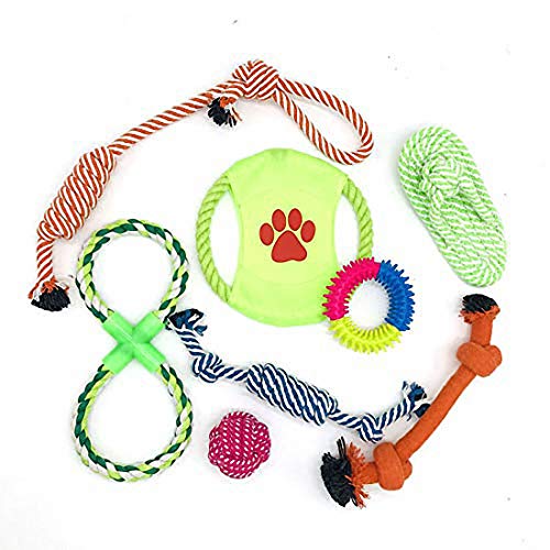 Ulalaza Pet Supply Natural ungiftig Seil Hundespielzeug - Hanf - Play Fetch - Tauziehen - Hundezahnen - Puppy Chew - 4 Pack von Ulalaza
