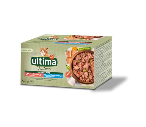 Ultima Nature Katzenfutter Nassfutter Multipack 4 Dosen mit Lachs und Meeresfisch, 4 x 85g Ultima Nature Katzenfutter Nassfutter Multipack 4 Dosen mit Lachs und Meeresfisch, 4 x 85g von Ultima Nature