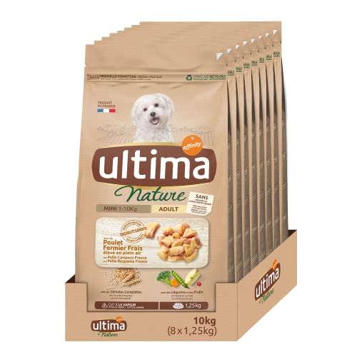 Ultima Nature Trockenfutter für Hunde, Mini-Erwachsene mit Huhn, 8 x 1,25 kg – insgesamt: 10 kg Ultima Nature Trockenfutter für Hunde, Mini-Erwachsene mit Huhn, 8 x 1,25 kg – insgesamt: 10 kg von Ultima Nature