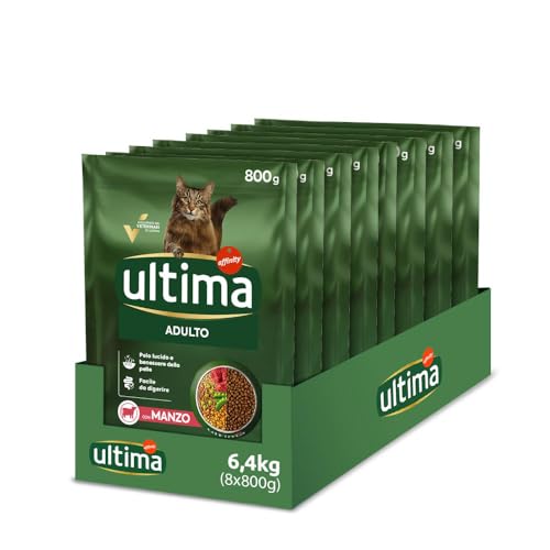 Ultima Erwachsene Lachs, Trockenfutter für Katzen, 8 x 750 g, insgesamt 6 kg von Ultima