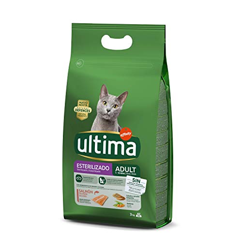 Ultima Sterilisiertes Katzenfutter für Erwachsene mit Lachs, 5 x 3000 g, insgesamt: 15000 g von Ultima