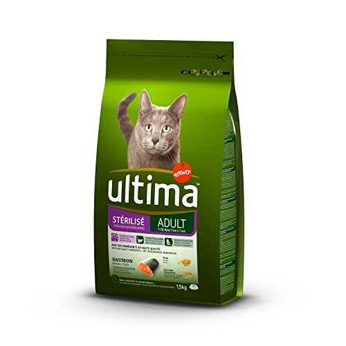 Ultima Katzen, sterilisiert, Lachs und Orge, 1,5 kg, 8 Stück von Ultima