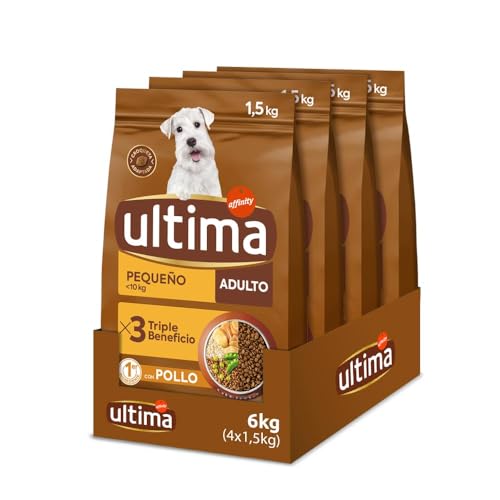 Ultima Kleines Adult Huhn, Trockenfutter für Hunde, 4 x 1,5 kg, insgesamt 6 kg Ultima Kleines Adult Huhn, Trockenfutter für Hunde, 4 x 1,5 kg, insgesamt 6 kg von Ultima