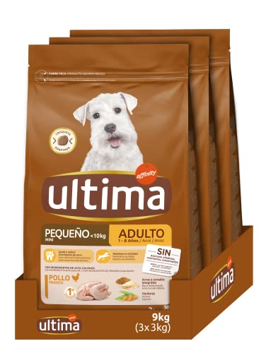 Ultima Kleines Huhn, Trockenfutter für Hunde, 3 x 3 kg, insgesamt 9 kg von Ultima