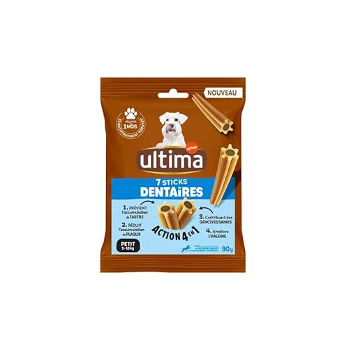 Ultima Leckerli für kleine und erwachsene Hunde – Zahnsticks – 7 Stäbchen 90 g von Ultima