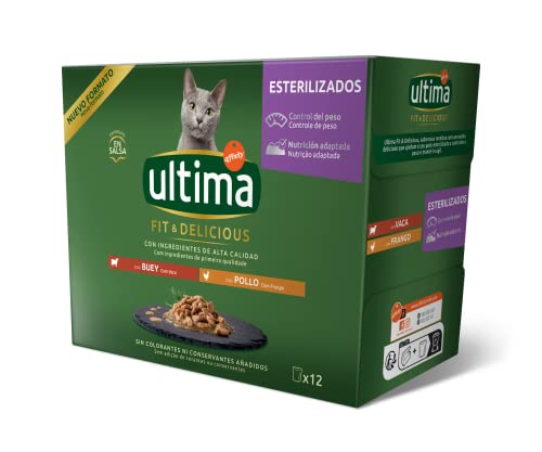 Ultima Nassfutter für Katzen Multipack Huhn und Ochse, 12 x 85 g von Ultima
