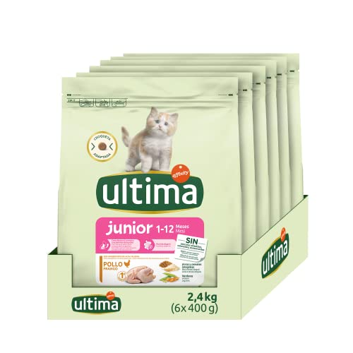ultima Junior Cat Food 1-12 Months with Chicken, Pack of 6 x 400 g - Total 2.4 kg ultima Junior Cat Food 1-12 Months with Chicken, Pack of 6 x 400 g - Total 2.4 kg von Ultima