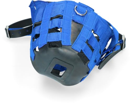Excellent Pferd Maske - Gesichtsmaske - Vollblut - Maulkorb - Anti-weiden - Blau von Holland Animal Care