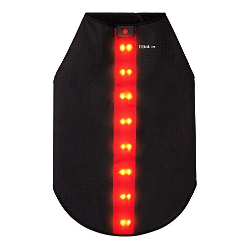 Groß Rot Haustier Kleidung led Hundemantel Einstellbar A ufladbarAtmungsaktiv Wasserabweisen Hundewarnweste led Hundeweste Reflektierend led Jacke Hunde Weste led Regenmantel Hund Wasserdicht von UltraByEasyPeasyStore